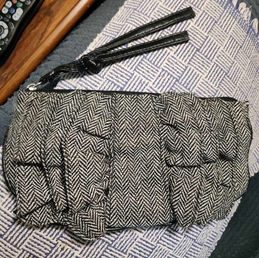 Black and Gray Clutch Bag